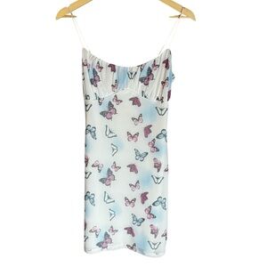 Native Daughters. Spaghetti Strap Multi-Colored Butterfly Dress. Size Large.